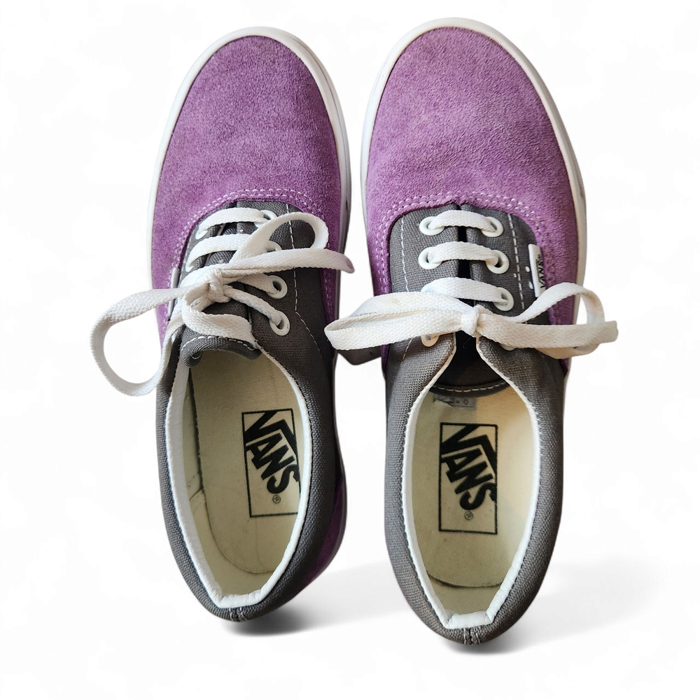 Vans Unisex Purple and Gray Sneakers‎ with Suede Upper Size: Women7 Mens5.5